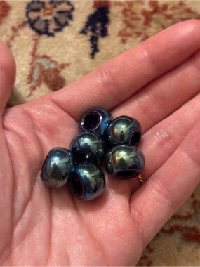 Vintage Chrome Coloured Beads/Charms